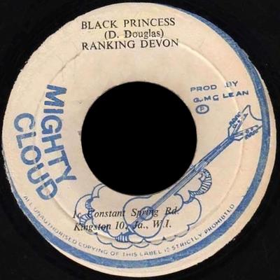 7inch Record RANKING DEVON - Black Princess NONE Mighty Cloud Jamaica Reggae, Ska & Dub Used