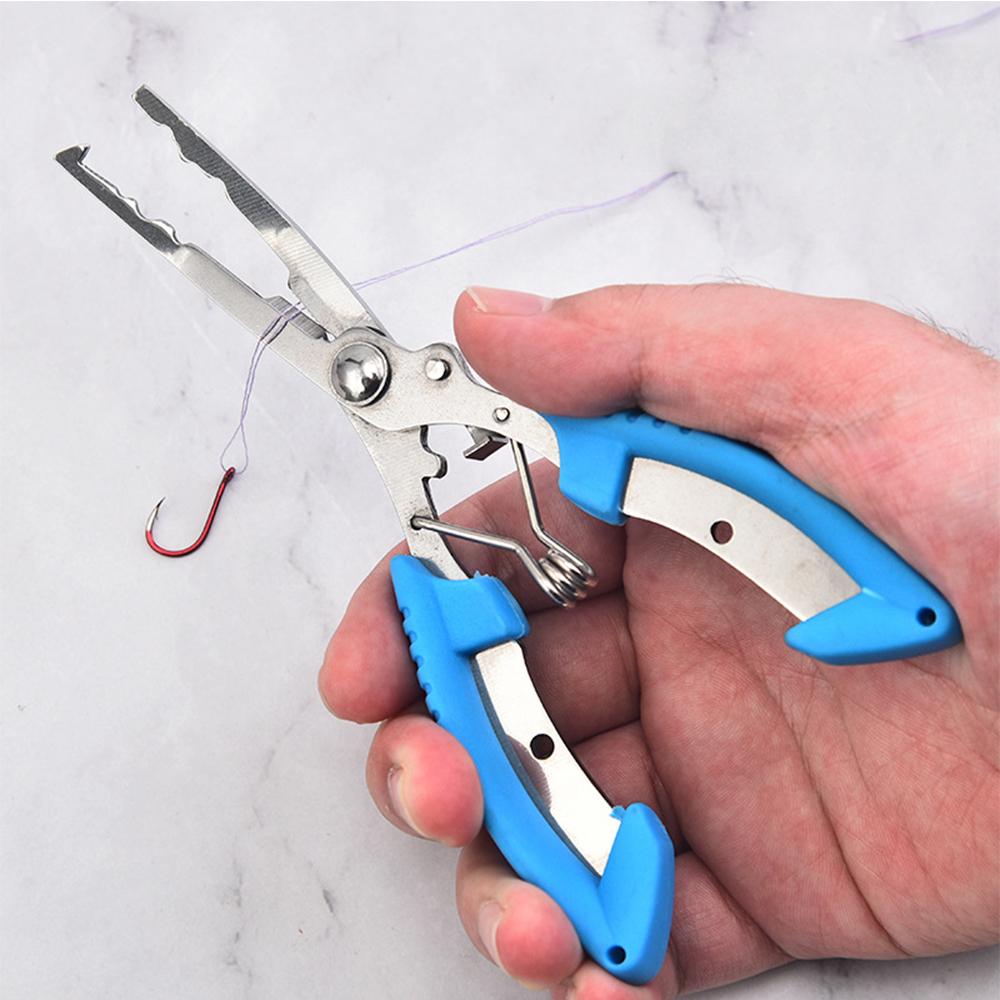 Bent Mouth Fishing Pliers Stainless Steel Fishing Line Scissors Multi Functional Road Pliers Fish Control Device Hook Extractor Tool Scissors