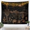Boho Cactus Tapestry Wall Hanging Desert Landscape Bohemian Decor Celestial Starry Southwest Style Minimalist Art for Living Roo