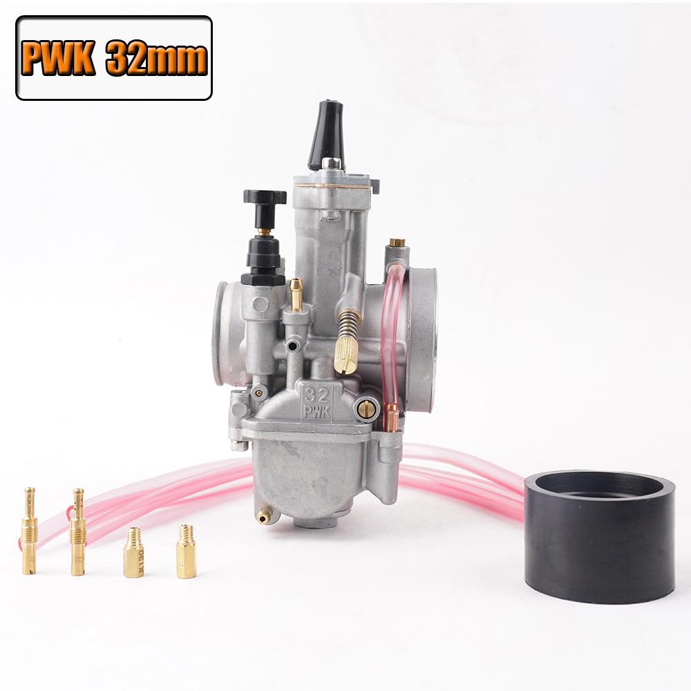 PWK Motorcycle Carburetor Power Injection For Racing Flat Side OKO Mikuni ATV Yamaha Universal Carburetor 21 24 26 28 30 32 34mm
