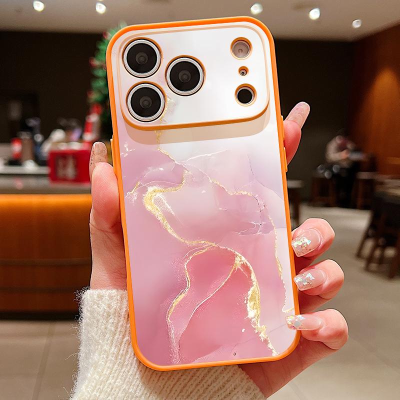 Golden Marble Pattern Case For iPhone 17 Pro Max Magnetic For Magsafe Hybrid Slim Matte Cover For iPhone 16 15 14 13 Pro Max