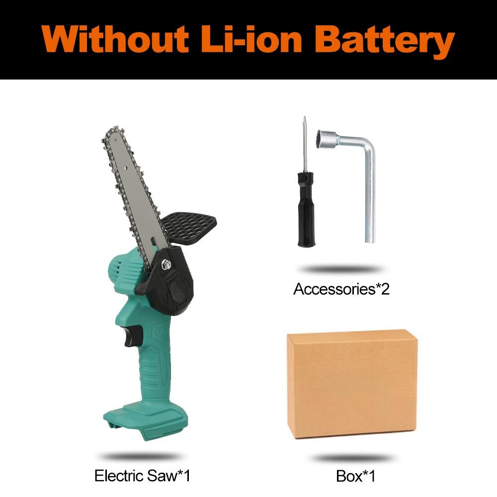 1200W 6 Inch Pruning ChainSaw Woodworking Cutter Power Tool Cordless Garden Logging Saw Electric Chain Saw With 2 Battery