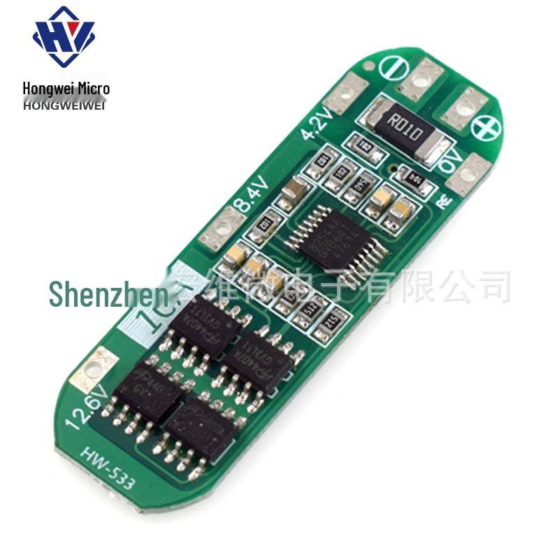 3-Cell 18650 Lithium Battery Protection IC Board, 11.1V-12.6V, 10A Current