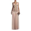 Celebrity Style Banquet Suspender Tube Top Pleated Design Champagne Skirt Dress Set Women