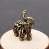 Creative Baby Elephant Ornament Unisex Auspicious Little Bronze Elephant Keychain Retro Antique Handle Pendant