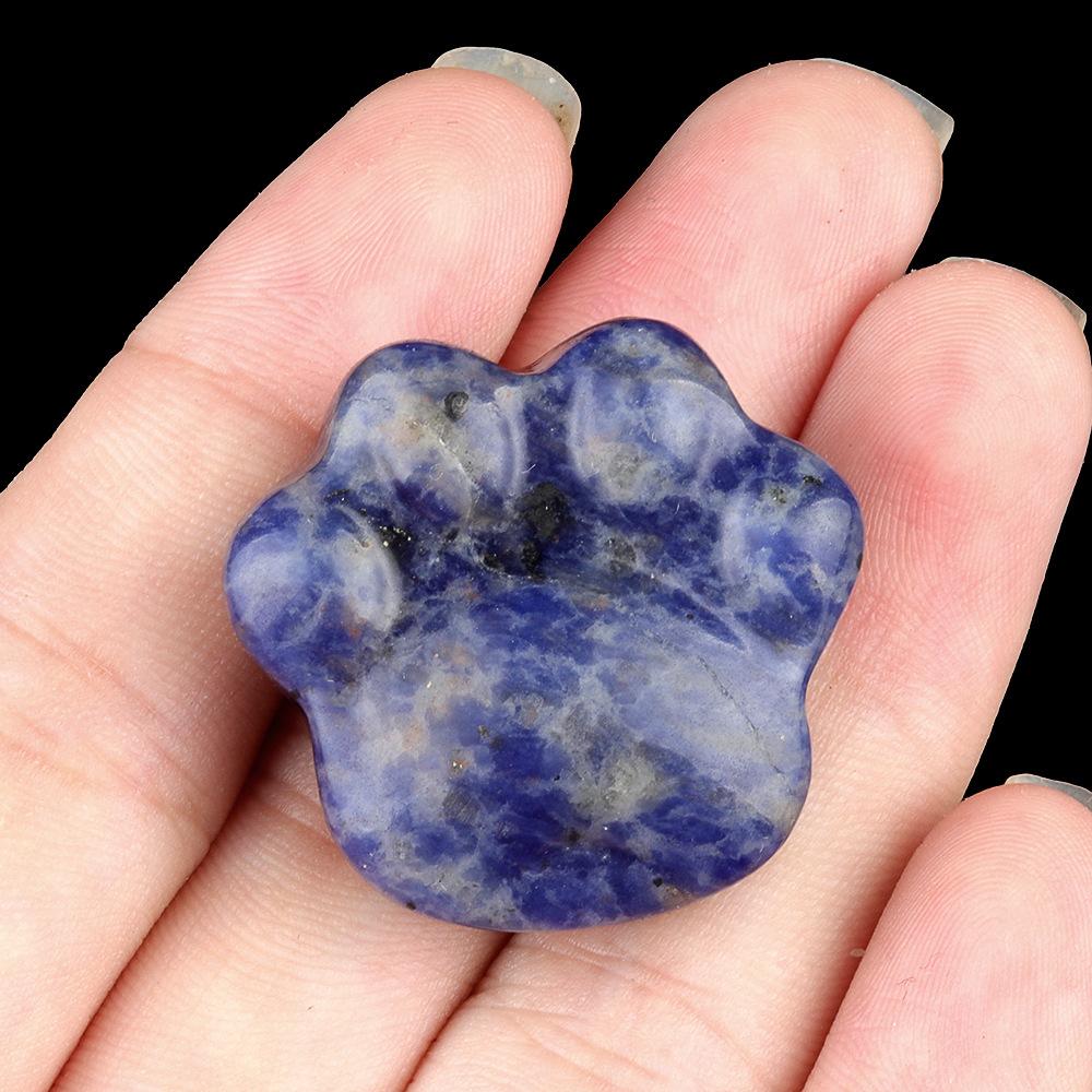1pc Cat Paw Natural Crystal Ornaments Amethyst Rose Quartzs Healing Carving Stone Home Decoracion