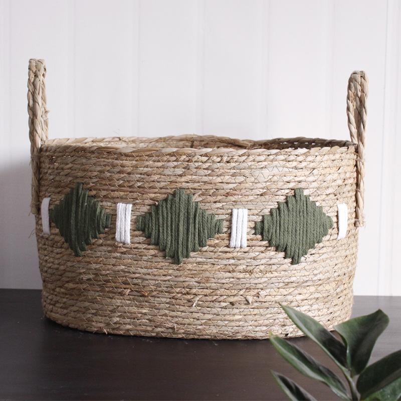 Rattan Dirty Clothes Basket Portable Beautiful Organizing Baskets Household Laundry Container Baskets Bathroom Accessories