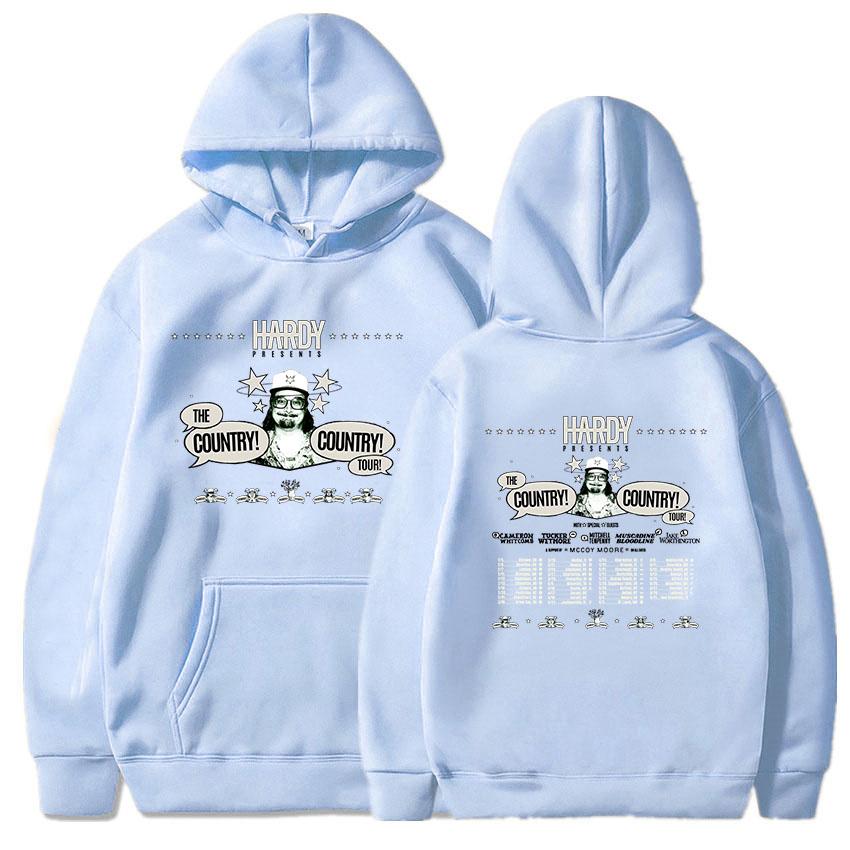 HARDY THE COUNTRY! ZEMĚ! TURNÉ! 2026 Mikiny Móda Unisex Streetwear Hip Hop Grafický Potisk Oblečení Zimní Mikina
