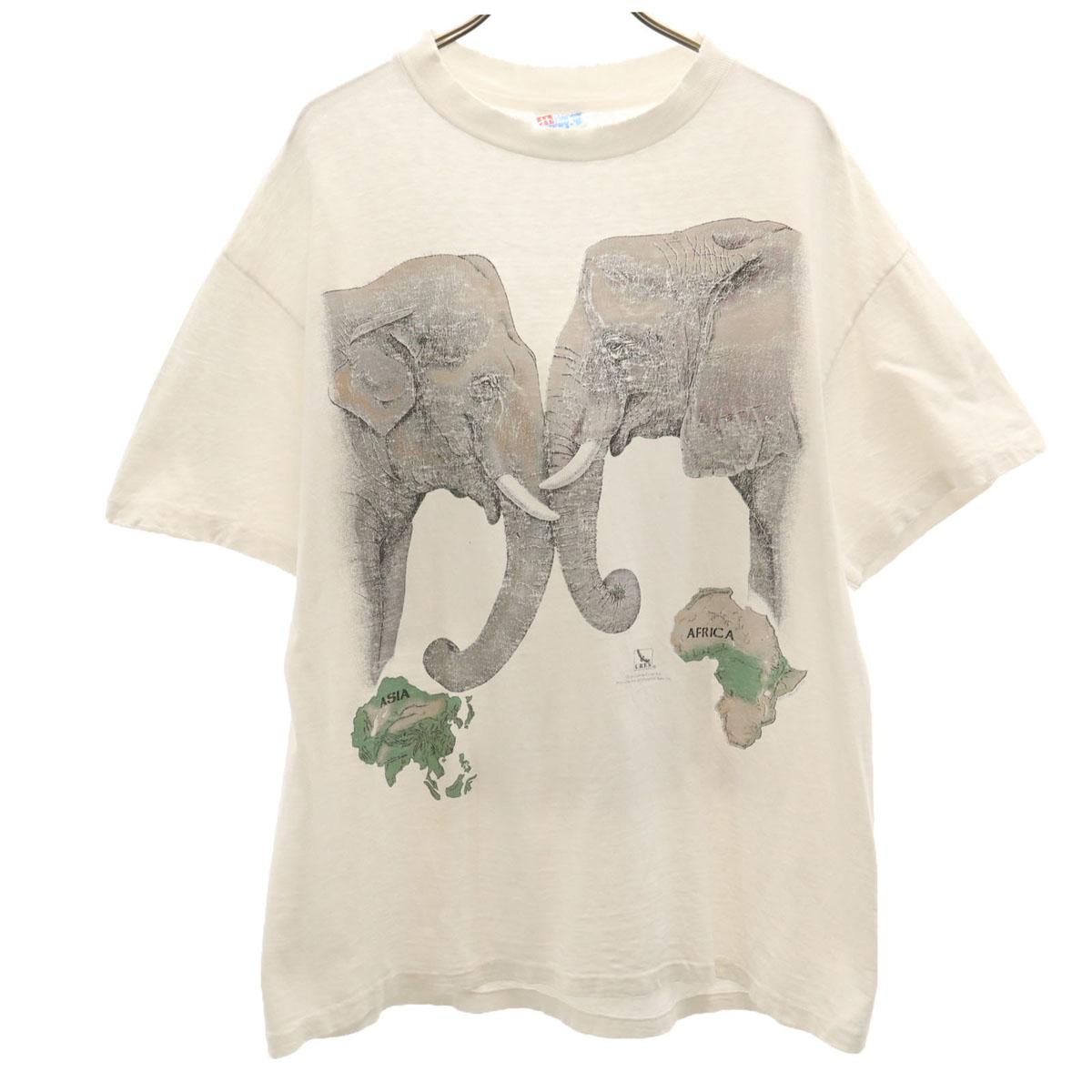 

Hanes 90s Made in USA Old elephant print Short sleeve T-shirt Men s Used