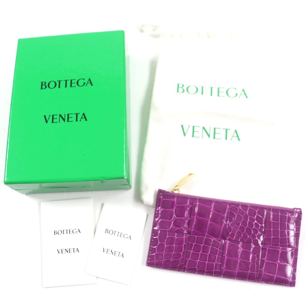 Pristine BOTTEGAVENETA Coin Case Cassette Long Zipper Card Case Used