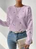 Long-sleeved Loose Hollow Hook Flower Pullover Sweater Versatile Fashionable Warm Shawl Large Size Sweater Thin Sweater For Women