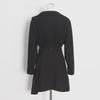 2025 Korean Women's Fashion: Irregular Solid Color Lapel Shirt + Short Skirt Suit