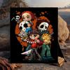 1PC Horror Movie Characters Flannel Blanket Gift, Suitable for Both Men And Women, Soft Ideal for Beds And Sofa, Birthday Or Christmas Gift