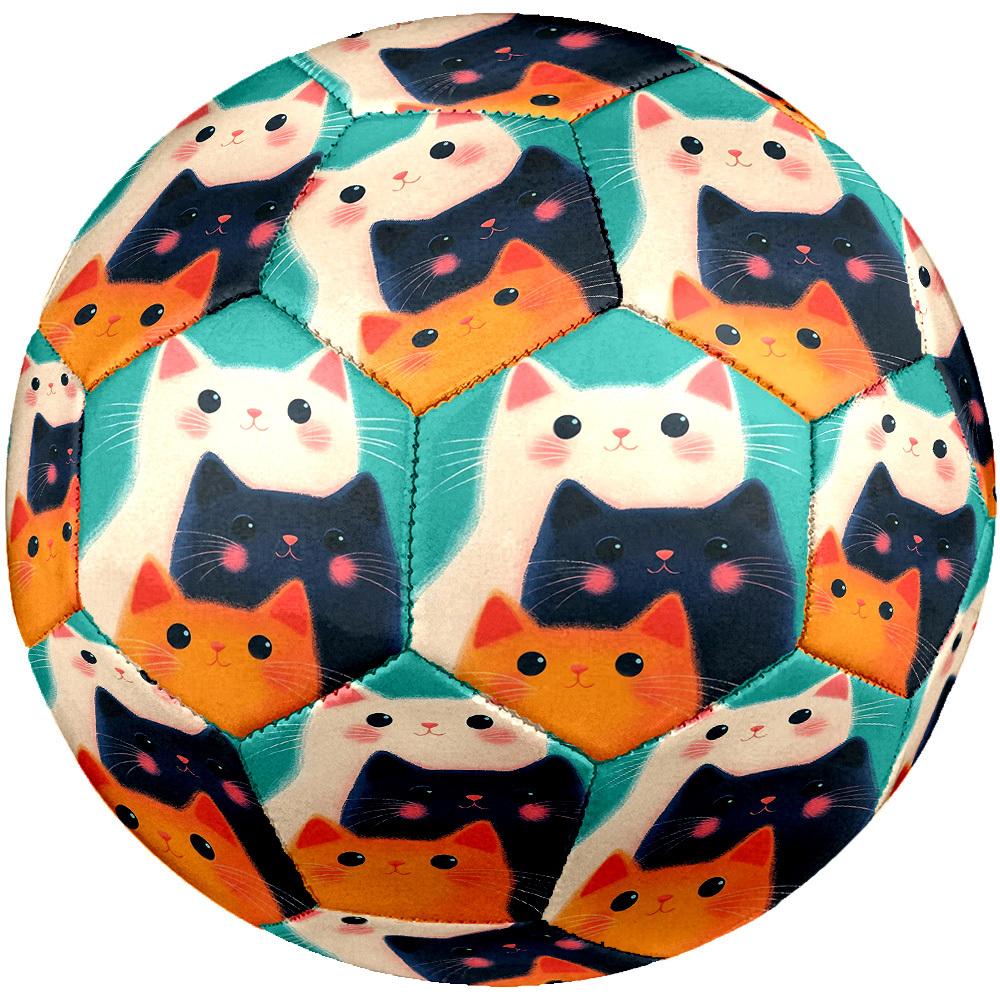 1pc Cute Cat Trio Size 5 Soccer Ball Professional Match Training Football Indoor &Outdoor Sports Ball Lightweight Durable m6564