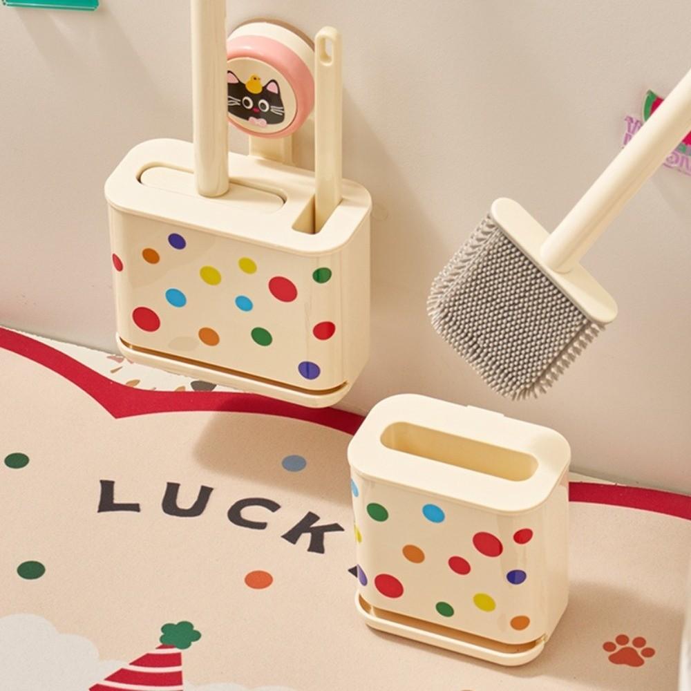 

No Punching Closestool Brush Wall Mounted Toilet Scrubber Cleaning Tool Cleaning Brush Home Use Style B