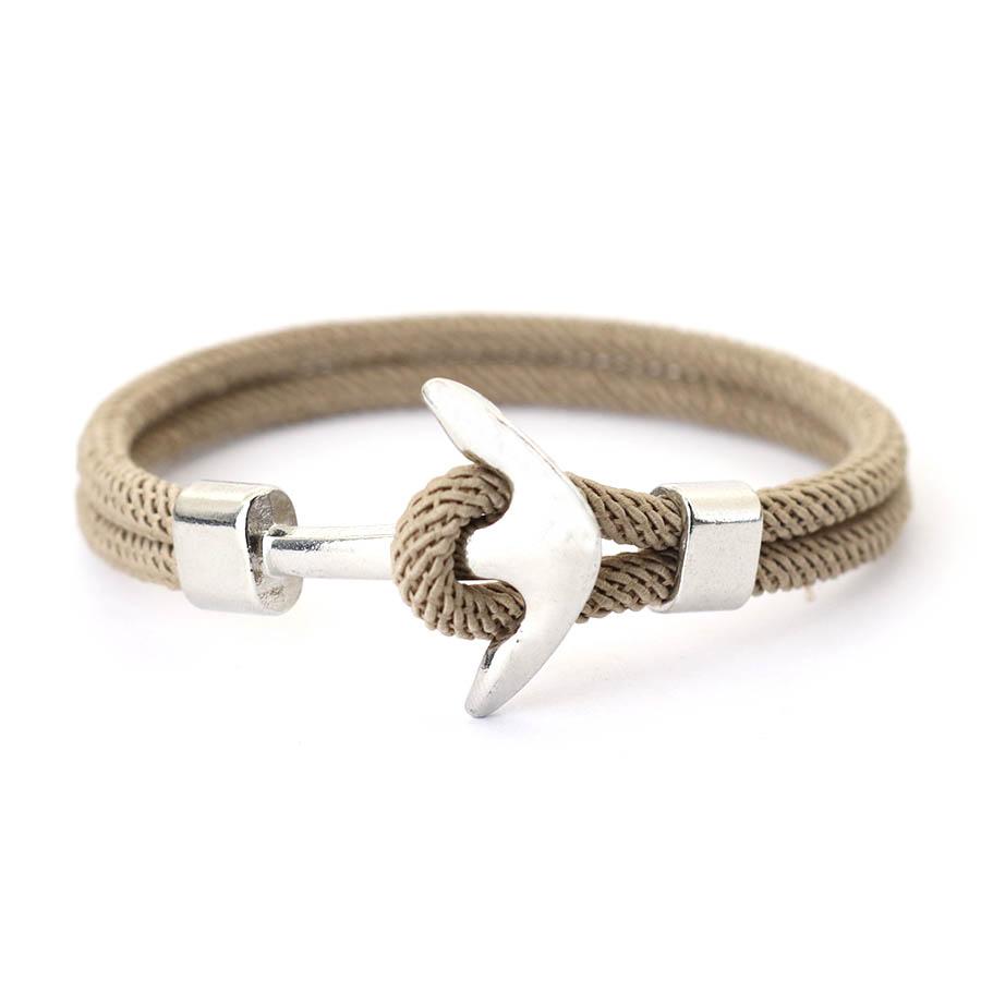 Nautical Anchor Bracelet Men Grade A 4mm Rope Surf Braclet Outdoor Cool Biker Accessories Pulseria Hombre Yoga Braslet