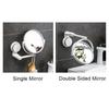 Rotating Plastic Folding Vacuum Suction Round Bath Accessorie Makeup Supplies Vanity Mirror Shave Mirrors Wall Hang Bath Mirror
