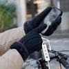 Unisex Heated Gloves, Double-Layer -Lined Winter Cycling Gloves with 3 Temperature Settings