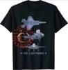 F-35 Lightning II Stealth-Kampfflugzeug Diagramm T-Shirt 100% Baumwolle Rundhals Sommer Kurzarm Lässiges Herren-T-Shirt Größe S-3XL