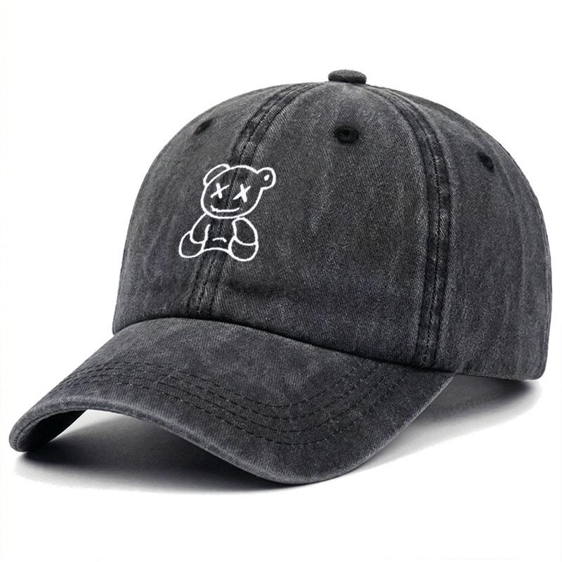 Xx Little Bear Embroidery Baseball Cap For Men Women Washed Cotton Dad Hat Adjustable Unisex Casual Sports Caps