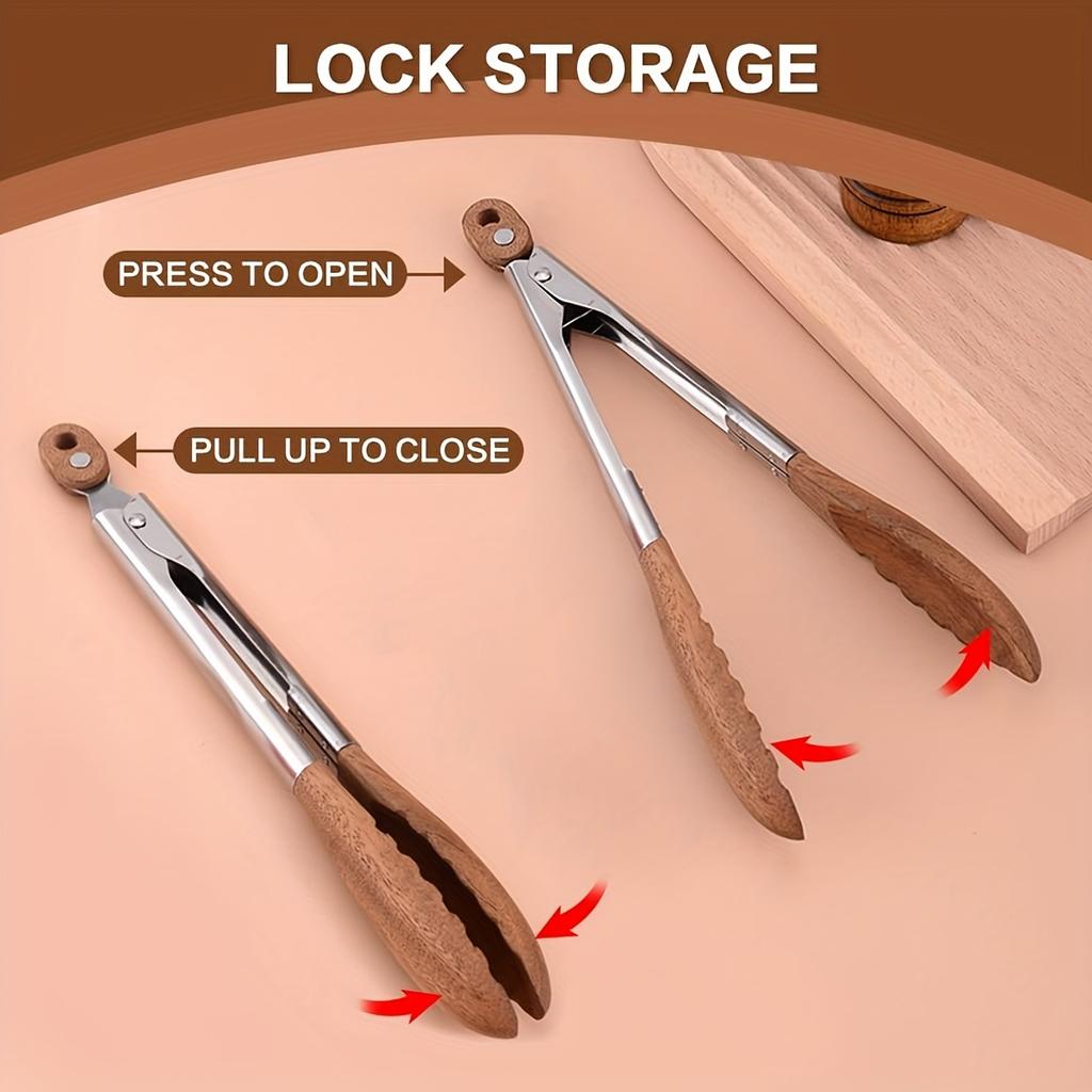 D2 9in Cooking BBQ Tongs with Hanging Hole Upgraded Version Kitchen kebab Tongs for Cooking Serving Food Grilling Cooking BBQ