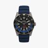 Deepwater Reef 200 GMT Pulseira de Borracha Relógio Masculino para Natação Preto/Azul