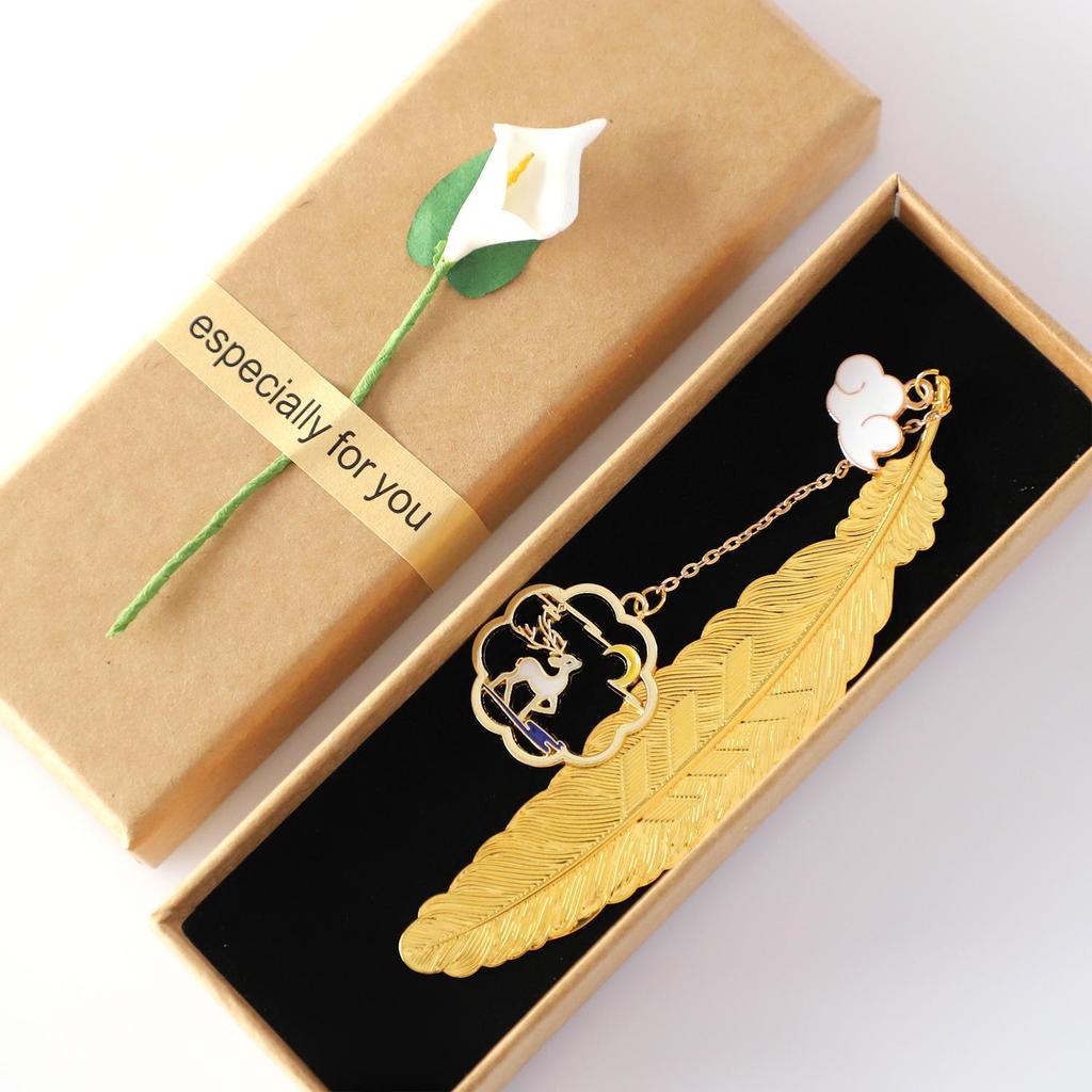 Koi Palace Metal Bookmark - Chinese Style Graduation, Birthday & Valentine's Gift for Girls & Boys