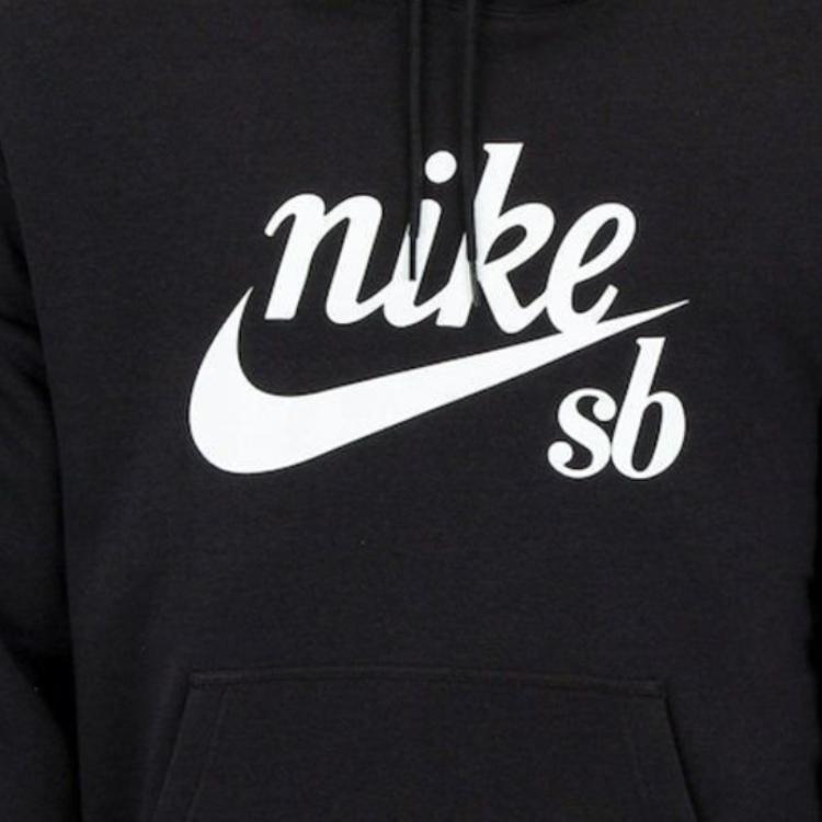 Nike Mikina s kapucí s dlouhým rukávem s potiskem loga abecedy Pánské topy Černá CW4383-010