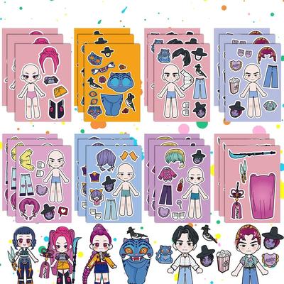 Kpop lov čarodějnic skupina dětské puzzle ručně vyrobená koláž zábavné samolepky na převlékání kreativní dekorace stolní DIY