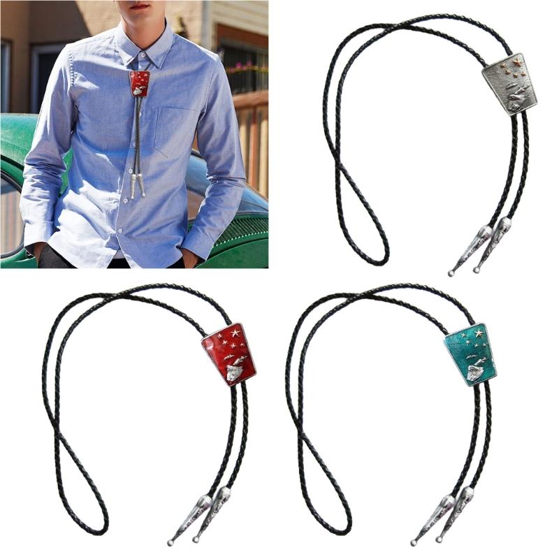 Bolo Styles Tie Western Bolo Tie Unique Bolo Necktie Men's Fashion Accessory for Men's Fashion