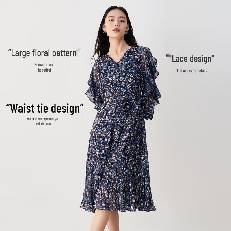 Veromoda 2023 Early Autumn Floral Ruffle Dress
