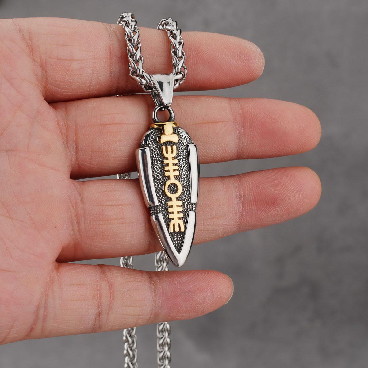 316L Stainless Steel Viking Spear Pendant Necklace Simple Fashion Biker Party Retro Jewelry Necklace Gift