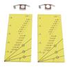 2set Seam Guide Ruler Strong Magnetic Stainless Steel Transparent Acrylic Yellow Ruler Positioning