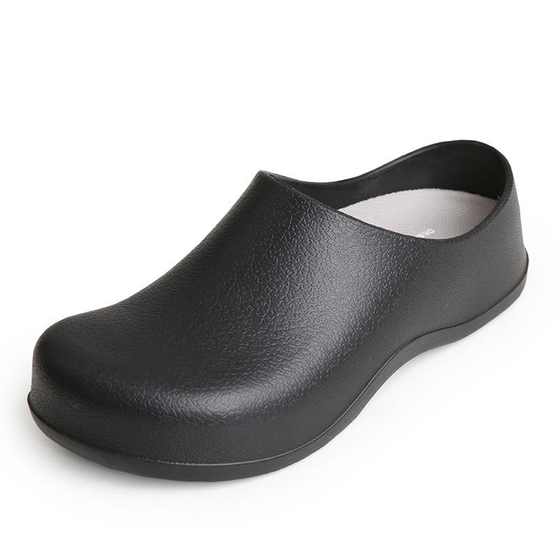 Non-Slip Waterproof Chef Shoes - Oil-Proof, Wear-Resistant with Soft Sole, Black S076