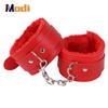 Leather Plush Handcuffs Sex Bondage Exotic Bracelet BDSM Female Porn Adult Sex Toy