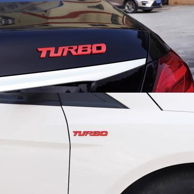 Univerzální 3D kovové písmeno Styling auta TURBO Boost Loading Zvyšování Emblem Znak Samolepka Obtisk Autopříslušenství
