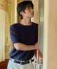 Wednesday Oasis Washable Airy Raglan Half Knit_Navy(Wc26Kn48)