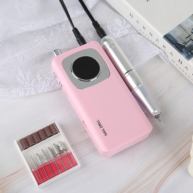 Rechargeable Wireless High-Speed Nail Art Grinder розовый