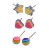 Playful Rainbow Ear Jewelry Studs Earrings Ear Studs 925 Silver Material Ear Pins Perfect Jewelry Gift for Woman Girls