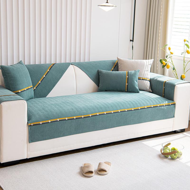 Žinylka Protiskluzová látka Polštářek na pohovku Four Seasons Universal Nordic Jednoduchý polštář Smetanově-bílé Soupravy Potah Látka Područka Ručník