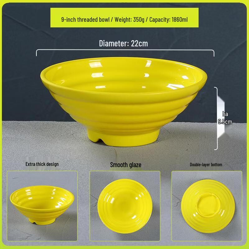 Melamine Threaded Noodle & Soup Bowl