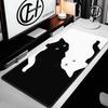 Yin Yang Black & White Cats Mouse Pad, Minimalist Feline Desk Decor Cute HD Desk Extended Gaming Keyboard Mats Large XXL Gamer
