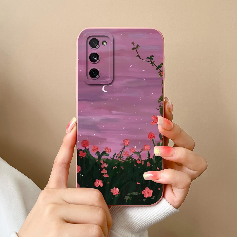 Custodia Per Samsung S20 FE Plus Ultra Gatto Panda Copertura Posteriore Per Samsung Galaxy S 20 Protezione Fotocamera Custodie in Silicone Liquido per Telefono