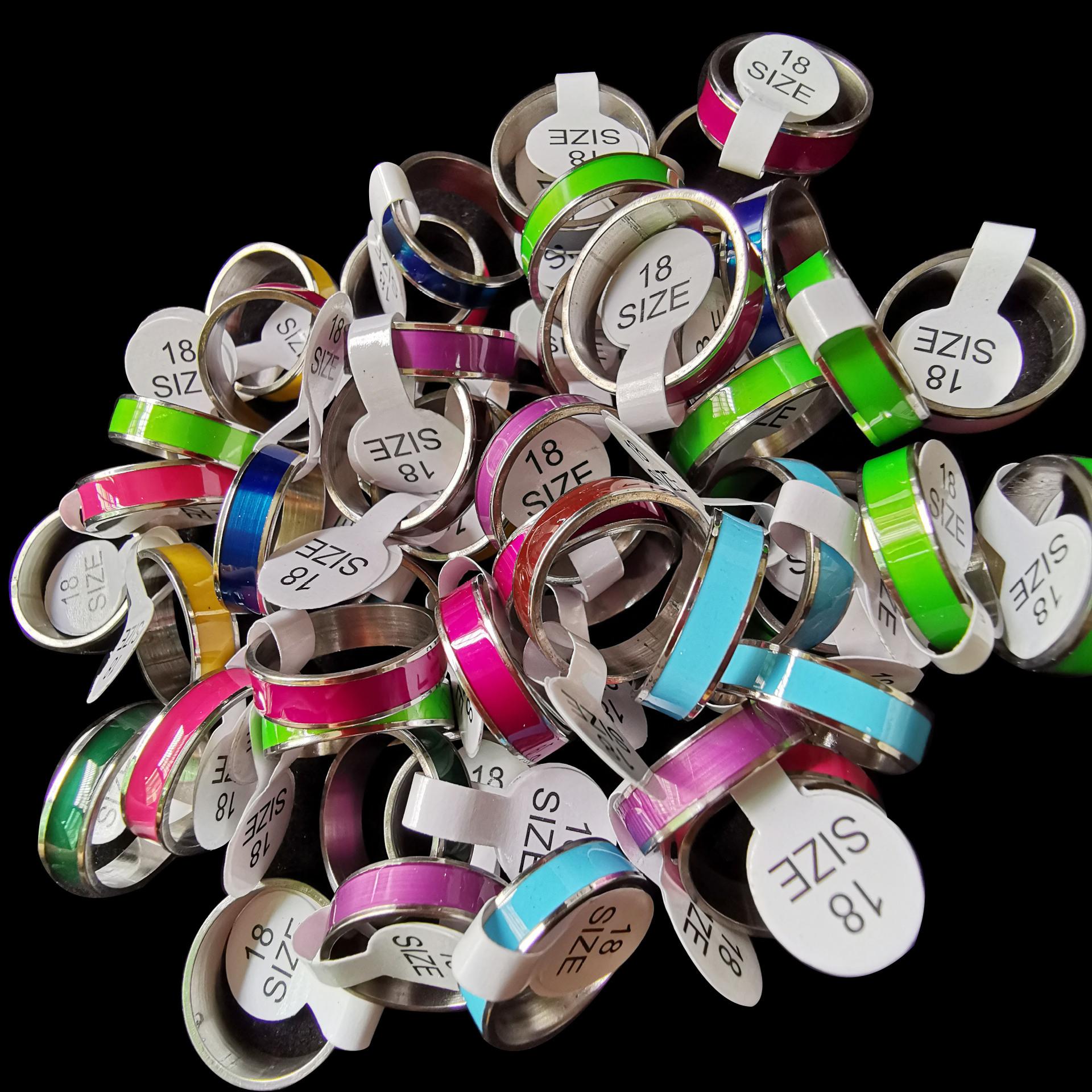 

20Pcs Simple Men Women Stainless Steel Ring Mixed Style Daily Party Jewelry Gifts Randomly Shipped