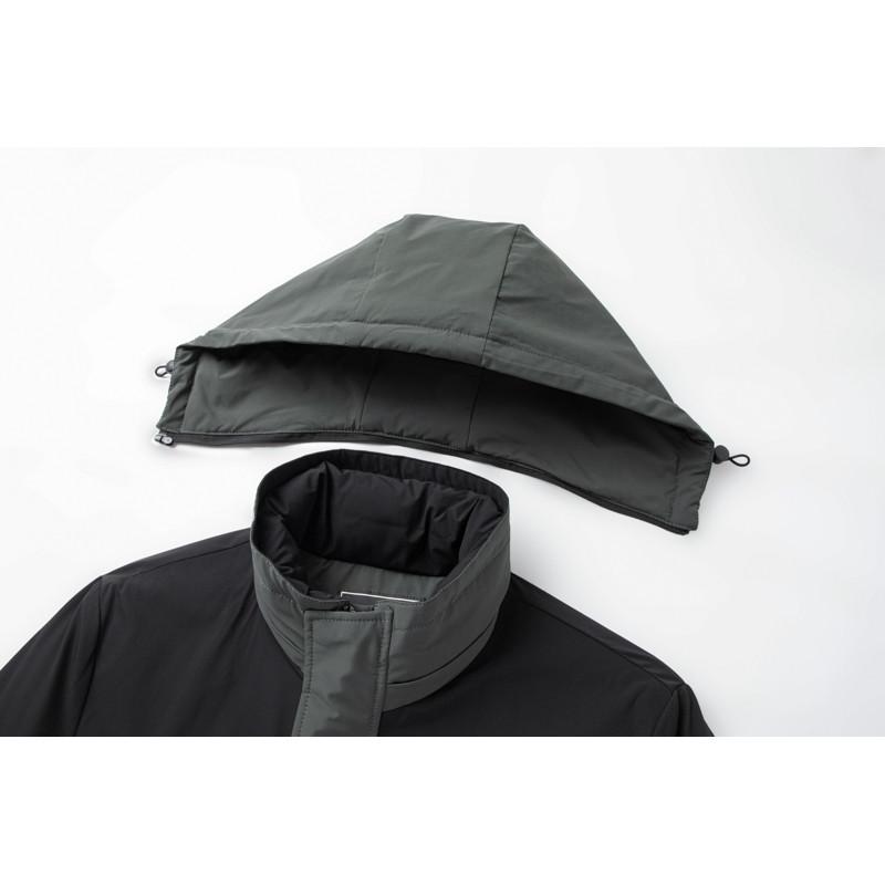 Men's Down Jacket Autumn and Winter Duck Down Warm Business Removable Cap Thickened Tooling Version Outdoor Cold Jacket