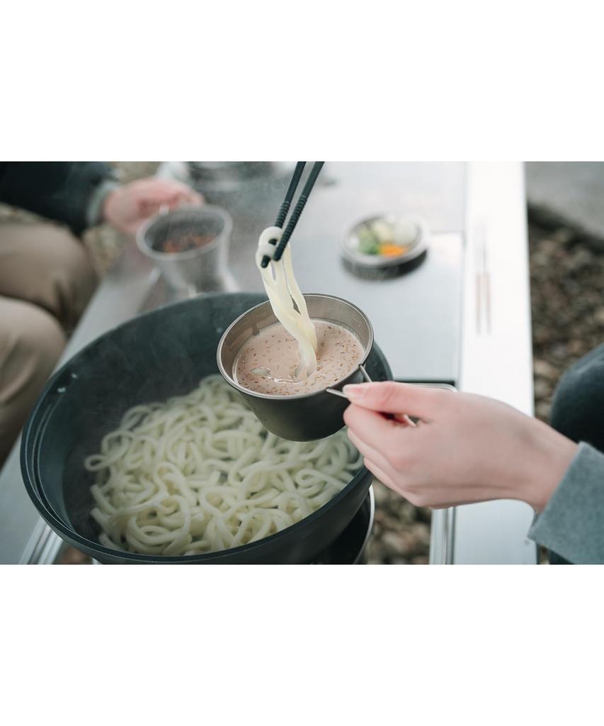 Snow Peak Caneca Sierra de Titânio Profunda com Tampa Leve de Aço Inoxidável, Perfeita para Atividades ao Ar Livre, E-314R, Aço, Medição, Churrasco, Acampamento,