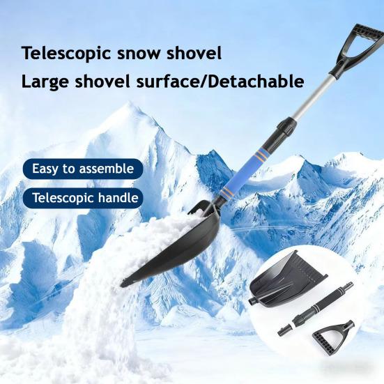 Snow Shovel Lightweight Foldable Snow Shovel Car Trunk Compact Portable Snow Shovel with Non-Slip Grip Snow Removal Tool