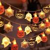 LED Halloween String Lights - Pumpkin, Ghost & Skeleton Waterproof USB/Battery Decorative Lights