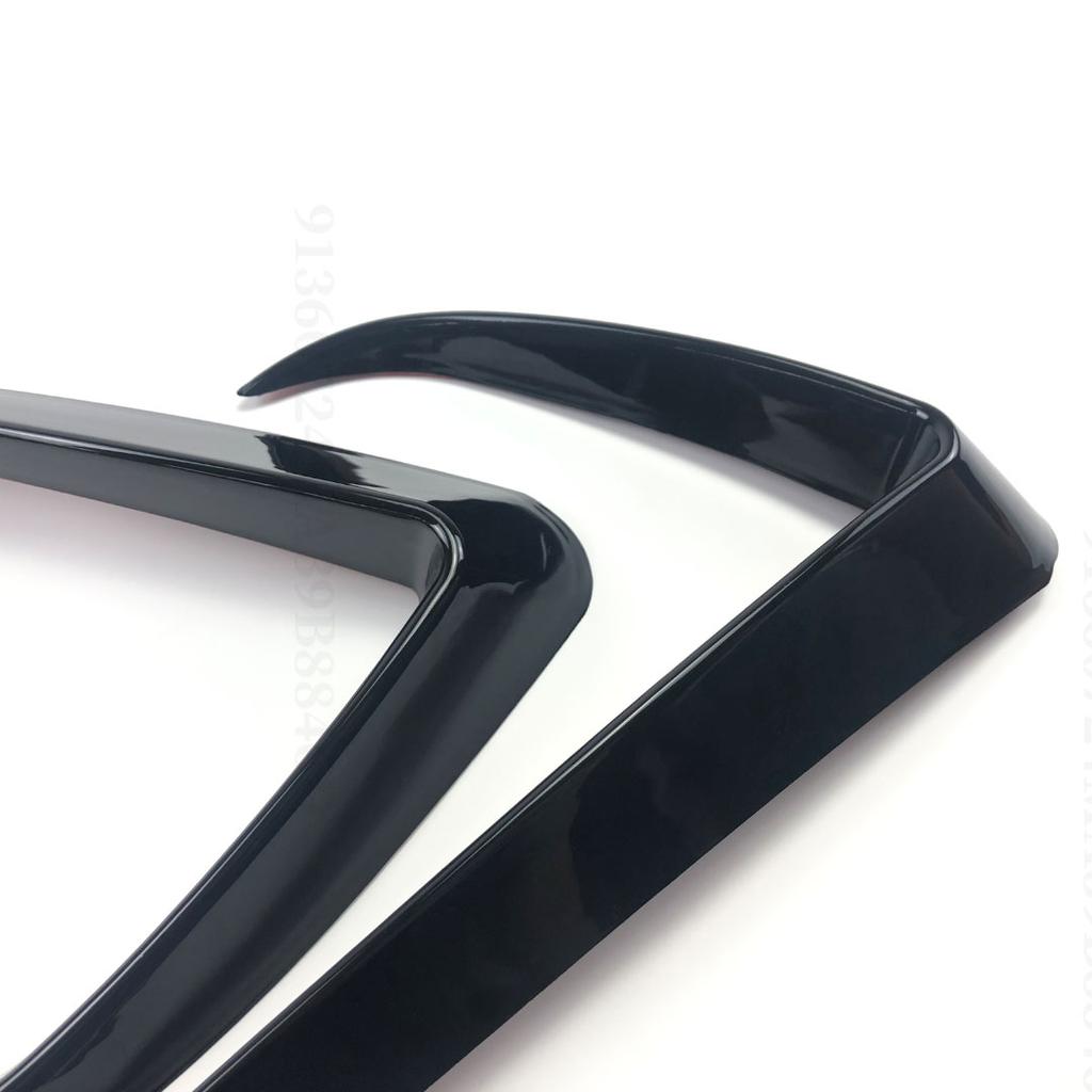 Front Fog Lamp Eyebrow Wind Knife For Tesla Model 3 Y 2016-2023 ABS Glossy Black Fog Lamp Trim Carbon Look Blade Trim Light