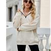 Dámský oversized pulovr na zip s dlouhým rukávem mikina s kapucí americká vintage móda tepláková souprava základní pulovry